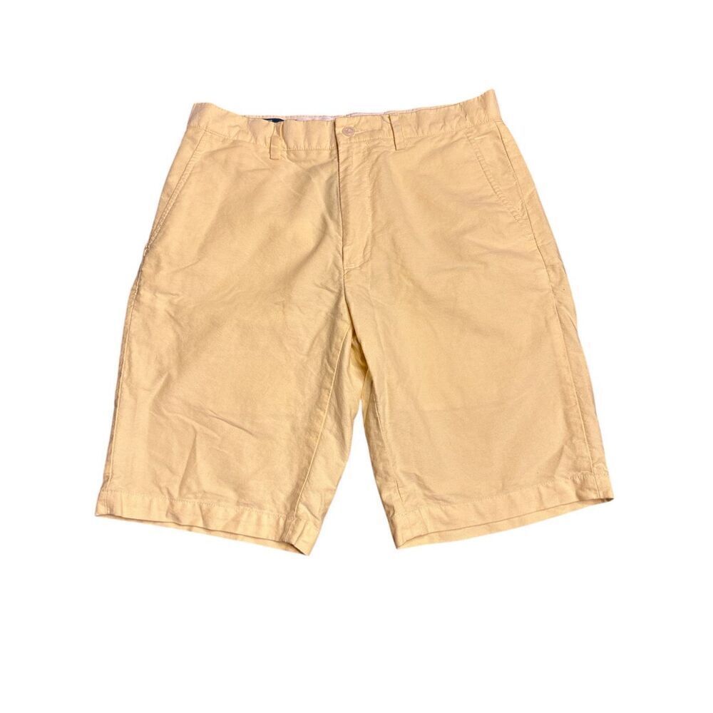 Ralph Lauren Polo Shorts Mens 31 Yellow Flat Front Chino Golf Preston